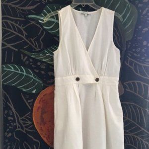 MADEWELL SLEEVELESS "WRAP" COTTON DRESS
